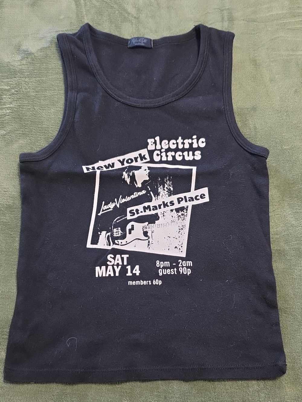 Brandy Melville Black Graphic Tank Top